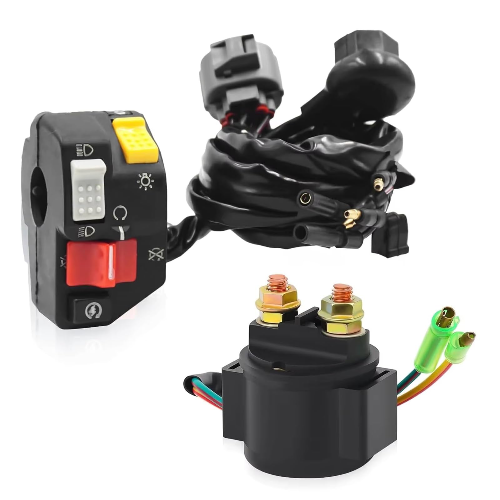 Interruptor Manillar Para TRX300EX Para Sportrax 1993-2006 Reemplazo Del Interruptor Con Relé De Solenoide De Arranque 35850-HM3-000 35020-HM3-A00