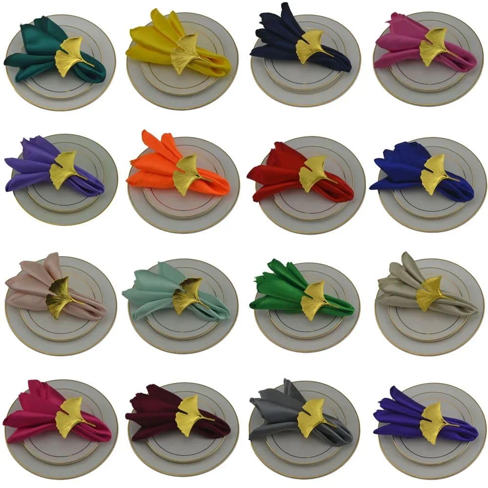Servilletas de Tela de satén, Servilletas de satén poliéster y algodón(Hot Pink,24PC)