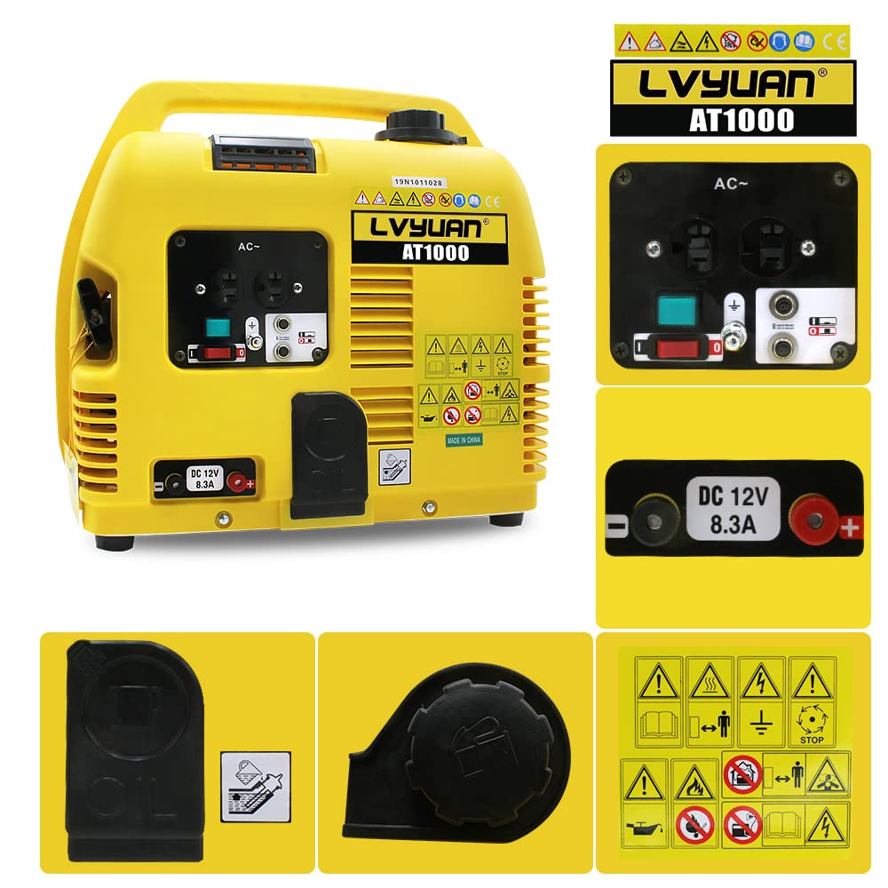 Amazon.co.jp: LVYUAN(リョクエン) 小型発電機 ガソリン発電機 1kVA