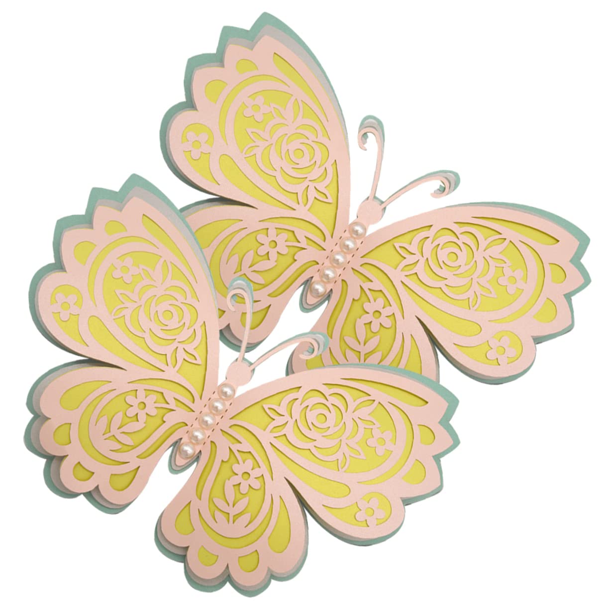 Abaodam 6stücke Schmetterlings Wandaufkleber Mit Perlen Dekorative Wanddeko Für Wohnzimmer Schlafzimmer Und Feiern Lebensnahe Schmetterlingsstickers Für Stilvolle Raumgestaltung