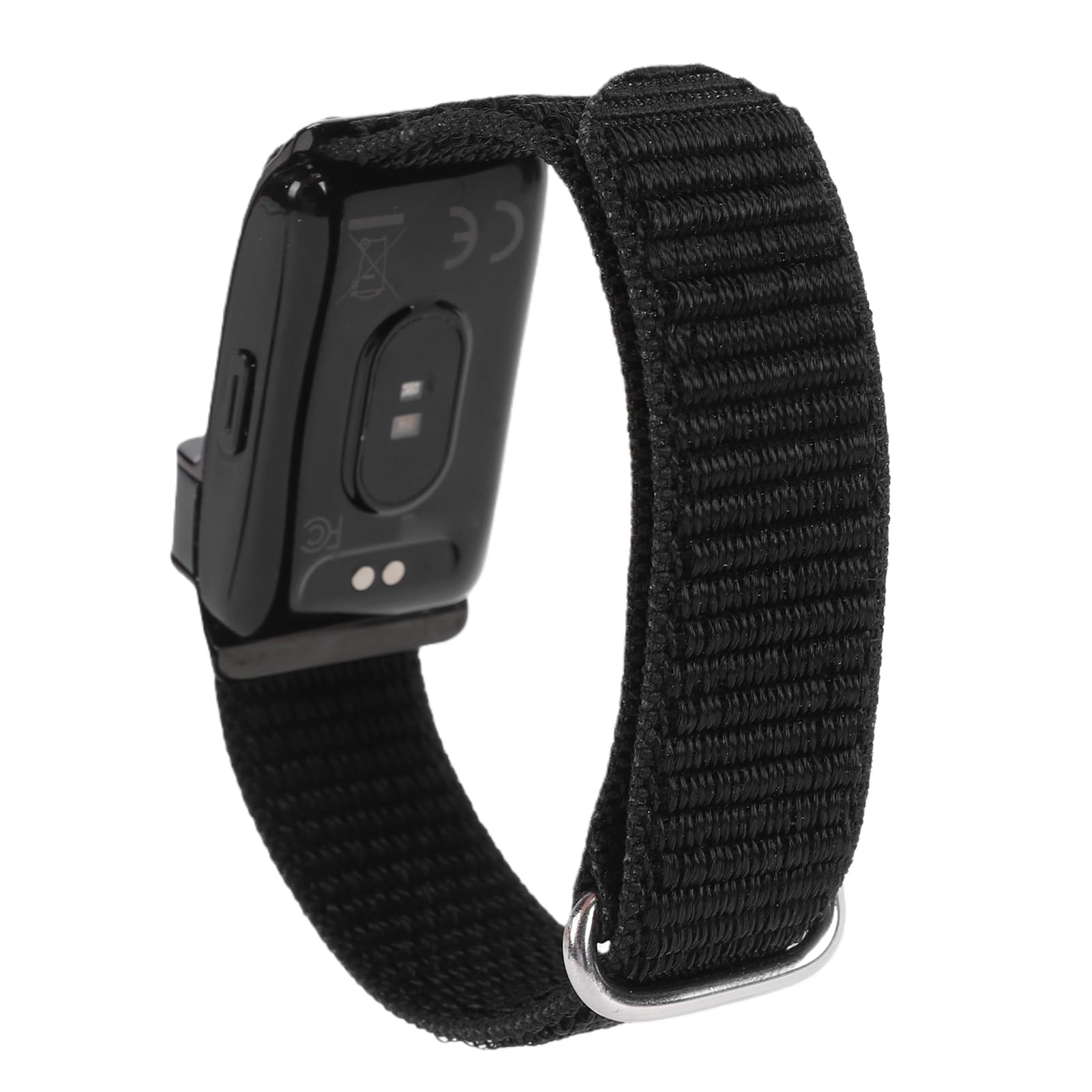 Bracelet intelligent, tracker d'activité, élégant bracelet de santé étanche en nylon pour mode de vie actif, 145 mAh (noir)