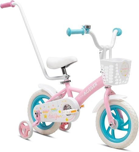 ACEGER Bicicleta de equilibrio para niños de 12 pulgadas con canasta, sin pedales, para aprendizaje temprano, fuerza de piernas y equilibrio