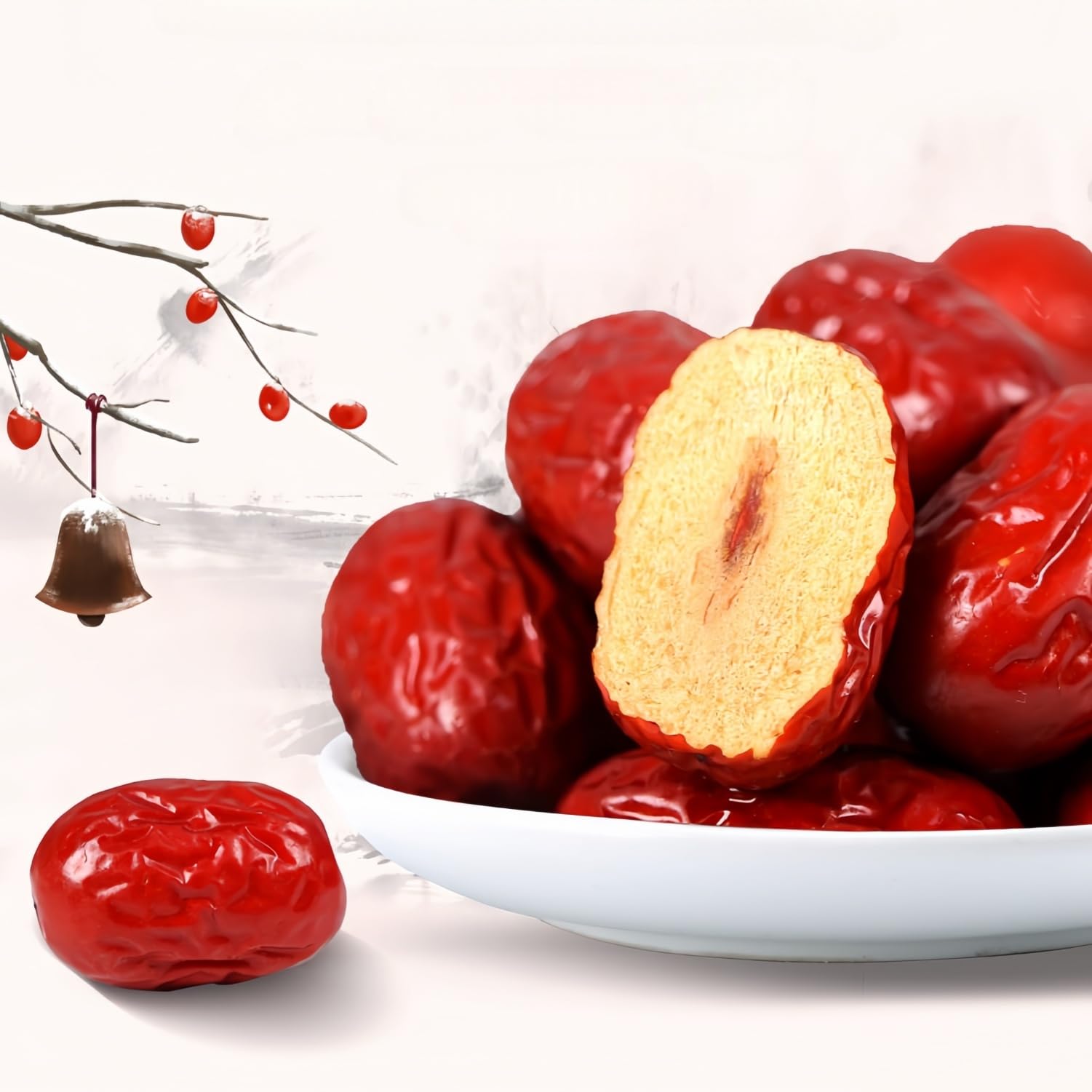 Mckona - Dattes Rouges Séchées Jujube 500g - Fruits Naturels pour Cuisine & Infusion
