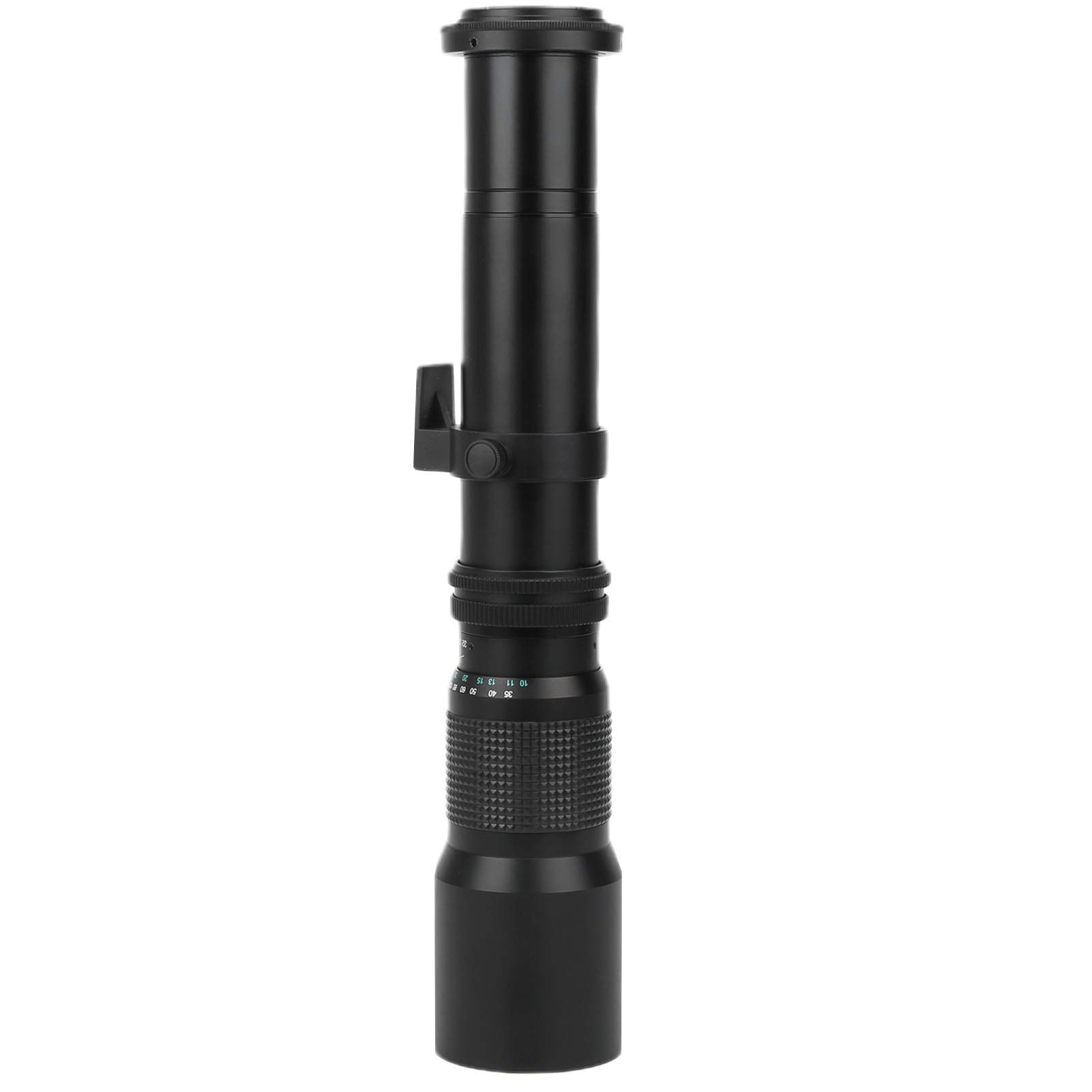 Fyearfly Teleobiettivo 500 mm F8F32 con messa a fuoco manuale, ingrandimento 2x per Canon EFS, cattura dettagli distanti, soluzione fotografica conveniente, nero