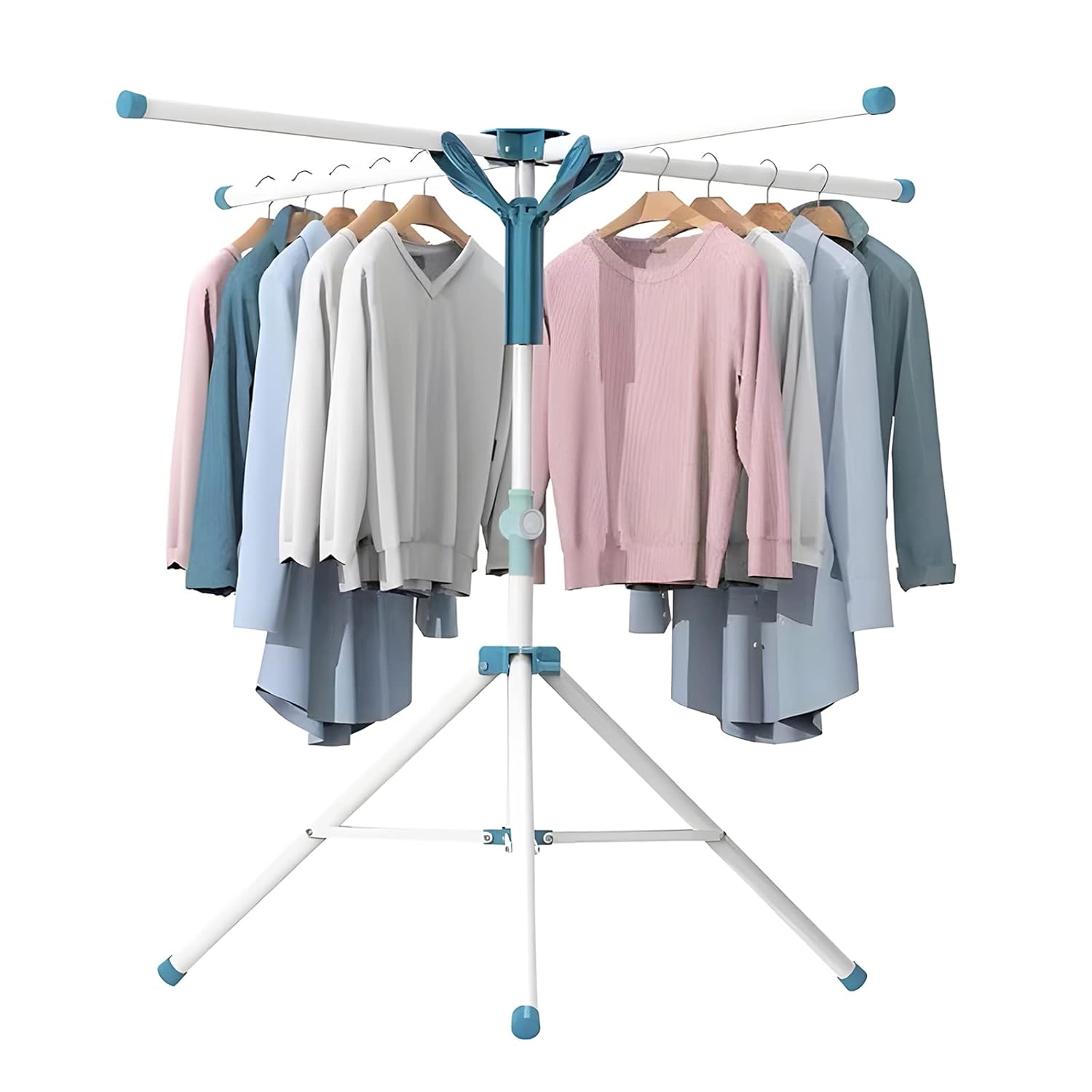 JAUREE Tripod Clothes Drying Rack Folding Indoor, Portable Drying Rack