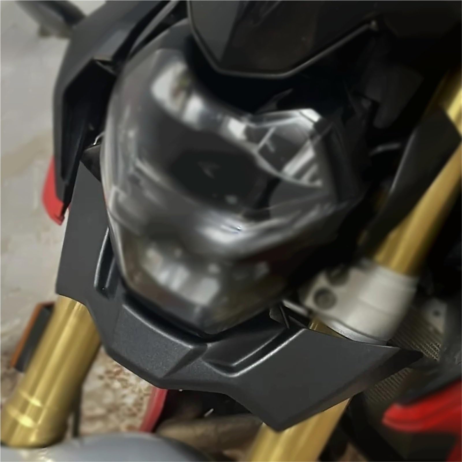 Verkleidungsteil Motorradschutz Verkleidungsschutz Frontlippe Windflügelabdeckung Verkleidung Winglets Schutzabdeckung Zubehör Für BMW F900R F 900 R 2021-2022(Carbon-Black)