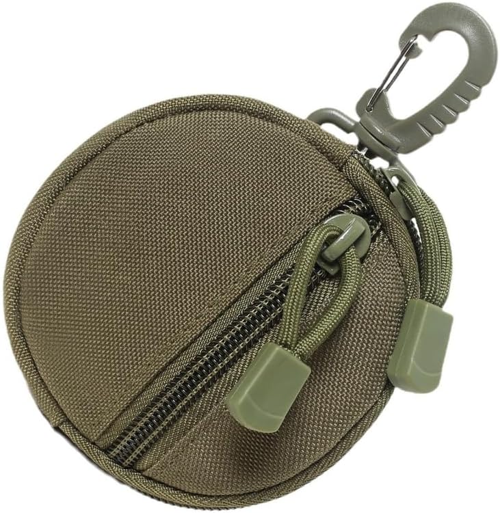 Buckle Fast Release Bag Round Zippers Pouch for Earphones Key Coin Waterproof