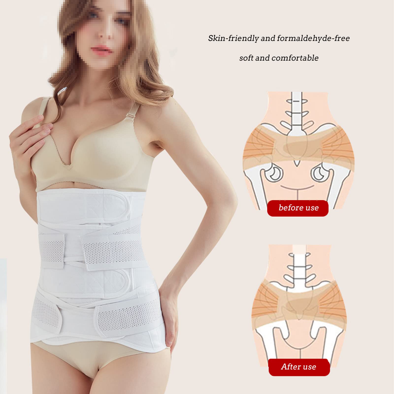 Postpartale Unterstützung Recovery Bauchband 3 in 1 Postpartale Gürtel Postpartale Tailentrainer Girdles Body Shaper Nach Der Schwangerschaft Nach Der Geburt Bauchband