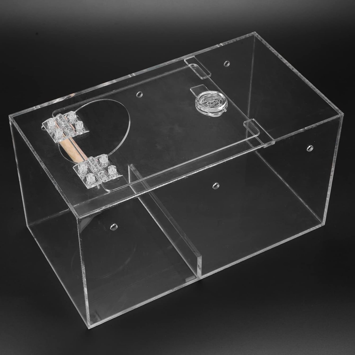 Breeding Nest for Birds, Acrylic Bird Breeding Box Transparent Parrot Nesting Box with Standing Pole and Padding