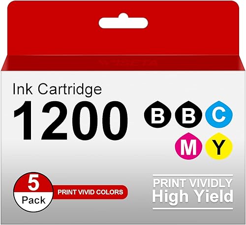 Wiseta Cartucho de tinta de repuesto compatible para impresora Canon PGI-1200XL PGI-1200 XL 1200XL para usar con impresora MAXIFY MB2320 MB2020