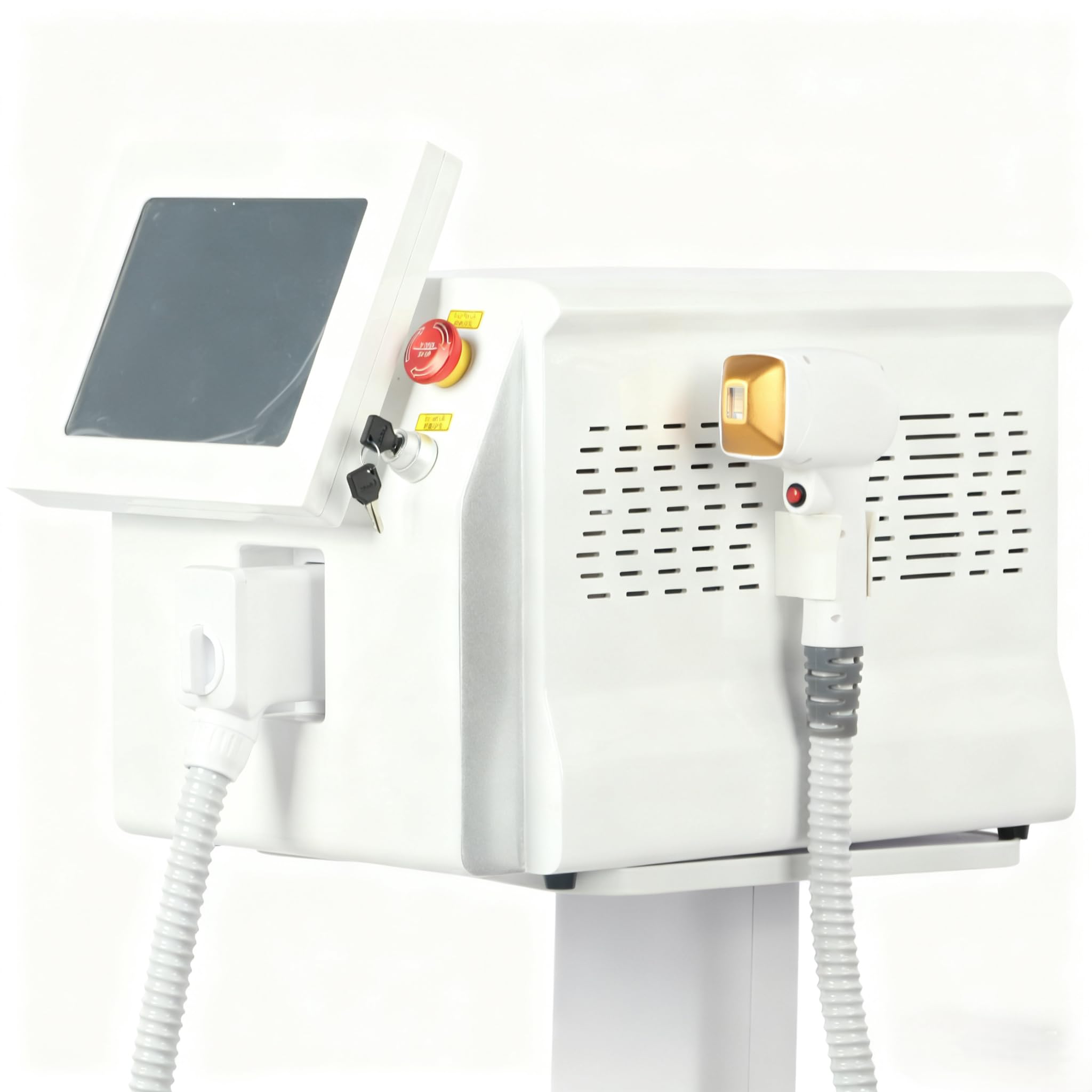Epilatore Laser Professionale (755/808/1064nm) per Viso e Corpo - Depilazione Permanente Sicura per Uomini e Donne, Pelli Chiare e Scure con Raffreddamento a Ghiaccio, Bianco