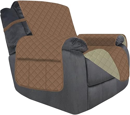 Deeky Fundas para sillas reclinables grandes, fundas para sillas reclinables, fundas de sofá para perros y mascotas, reversibles, resistentes al