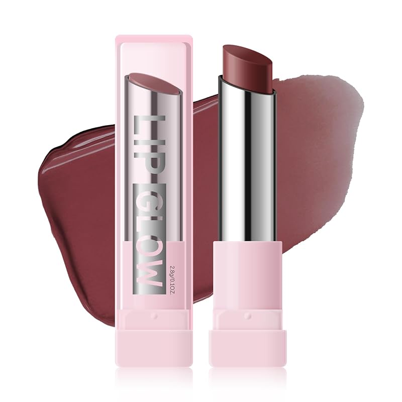 Bálsamo labial FREEORR com ácido hialurônico, tonalidade marrom translúcida Deep Nude Brown, 2 unidades