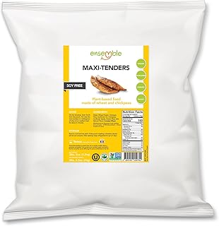 ENSEMBLE™ Plant-Based Meat Alternative – Maxi Tenders 3.31 lbs (1.5 kg) | Shelf-Stable | Non-GMO | Soy Free | 100% Vegan | Kosher, Halal