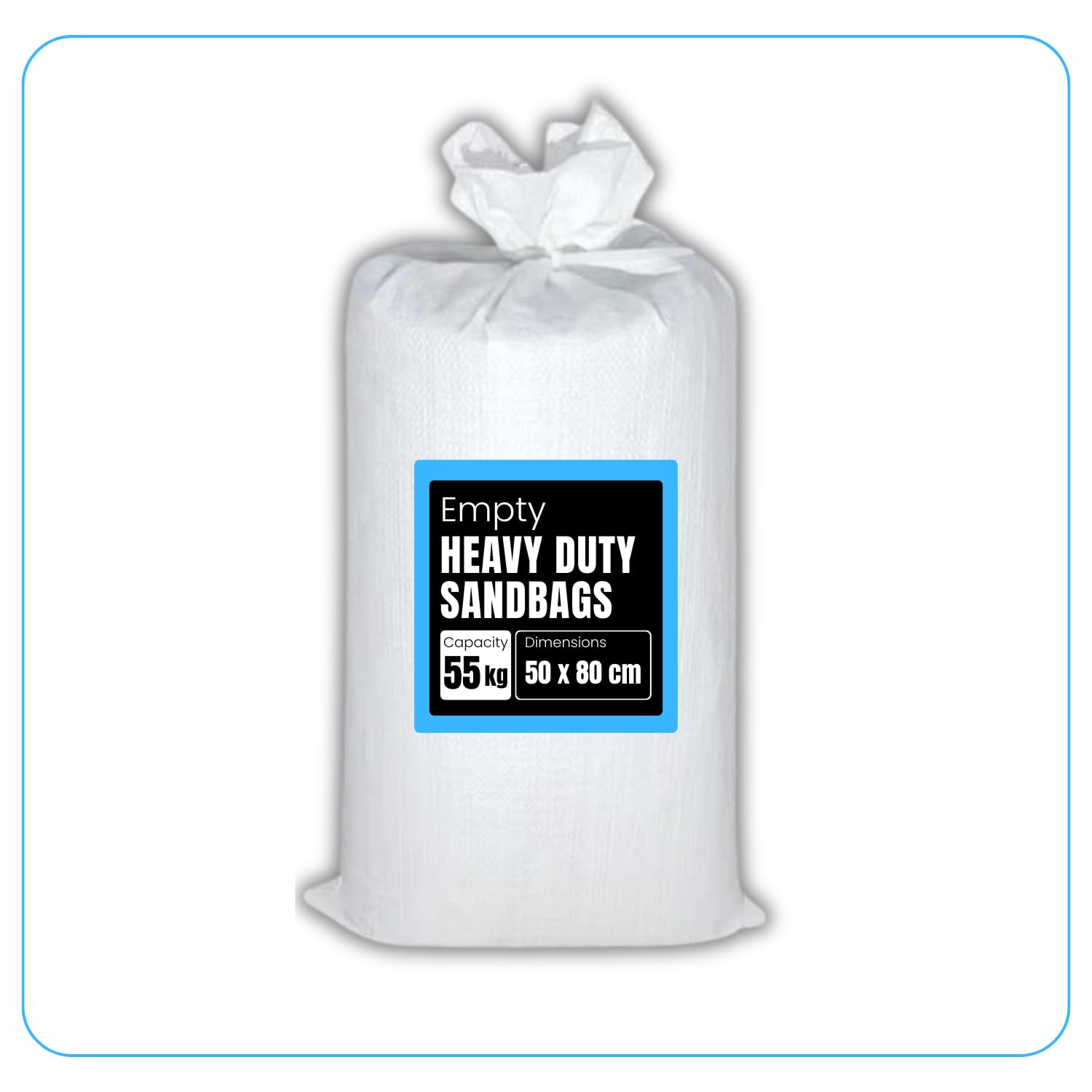 Sac à Gravat 50x80 cm Lot de 50 - Sacs en Polypropylène Alimentaire pour Cereale Chantier Riz et Grain | Sacs de Chantier, de Jardin et à Sable | Tissés PP | Réutilisables (50)