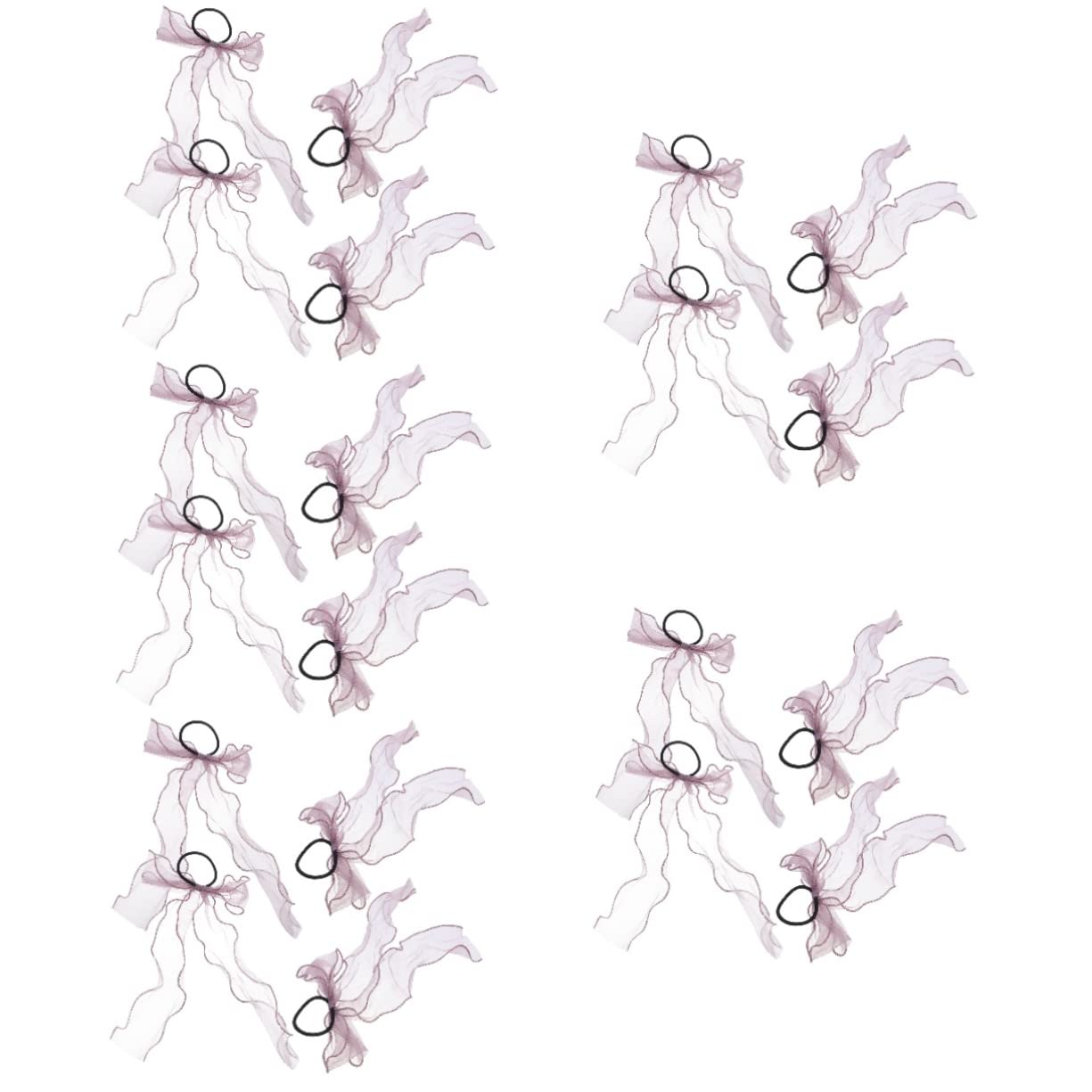 minkissy 20 Piezas Corbata De Moño Lazos Para El Cabello Cintas Para El Pelo De Lazo Para Niña Coletas Elásticas Para Niña Cuerda De Pelo De Organdí Chica Púrpura Elástico