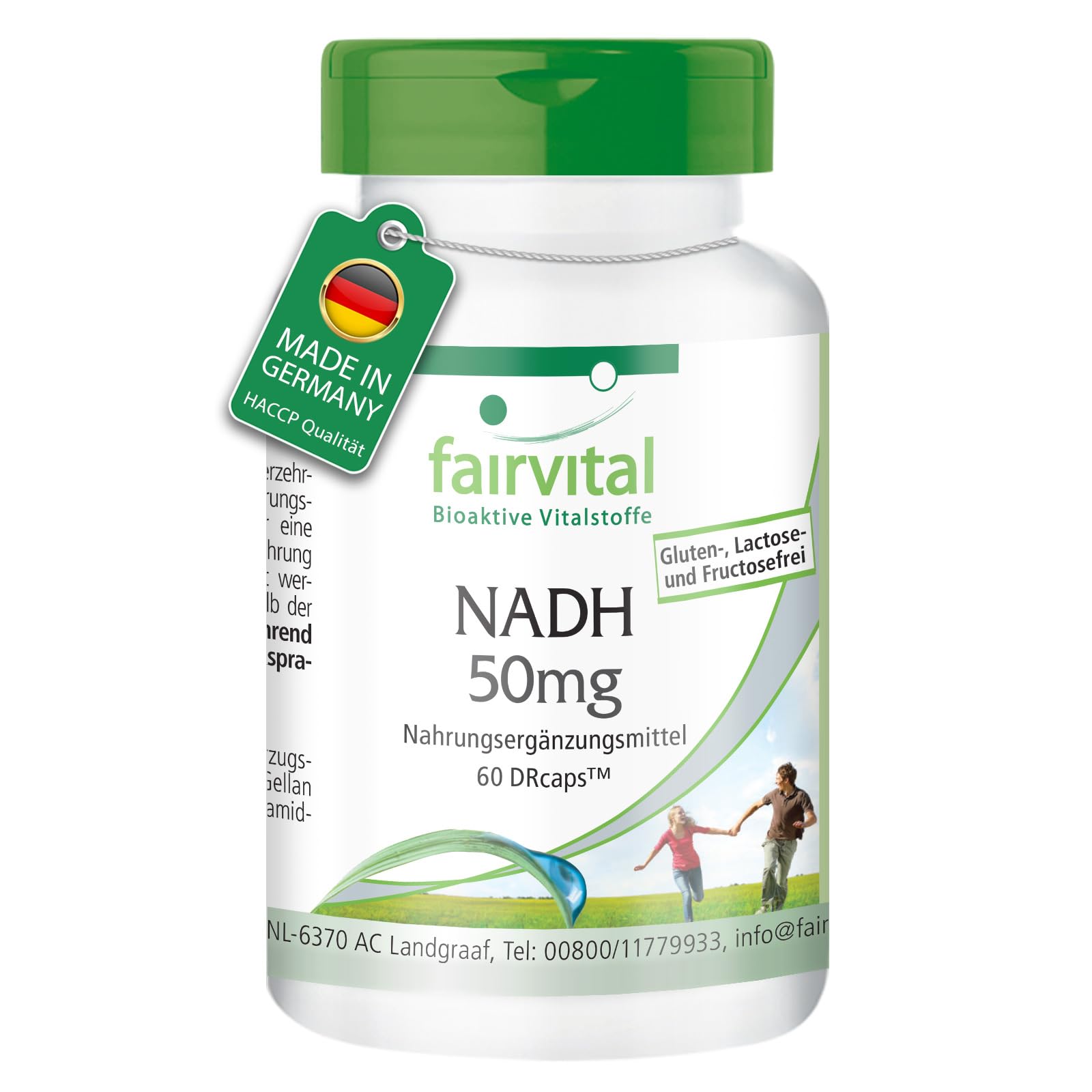 NADH 50mg - Vegan - HIGH Strength - 60 Capsules - Delayed Release Due to DRCaps