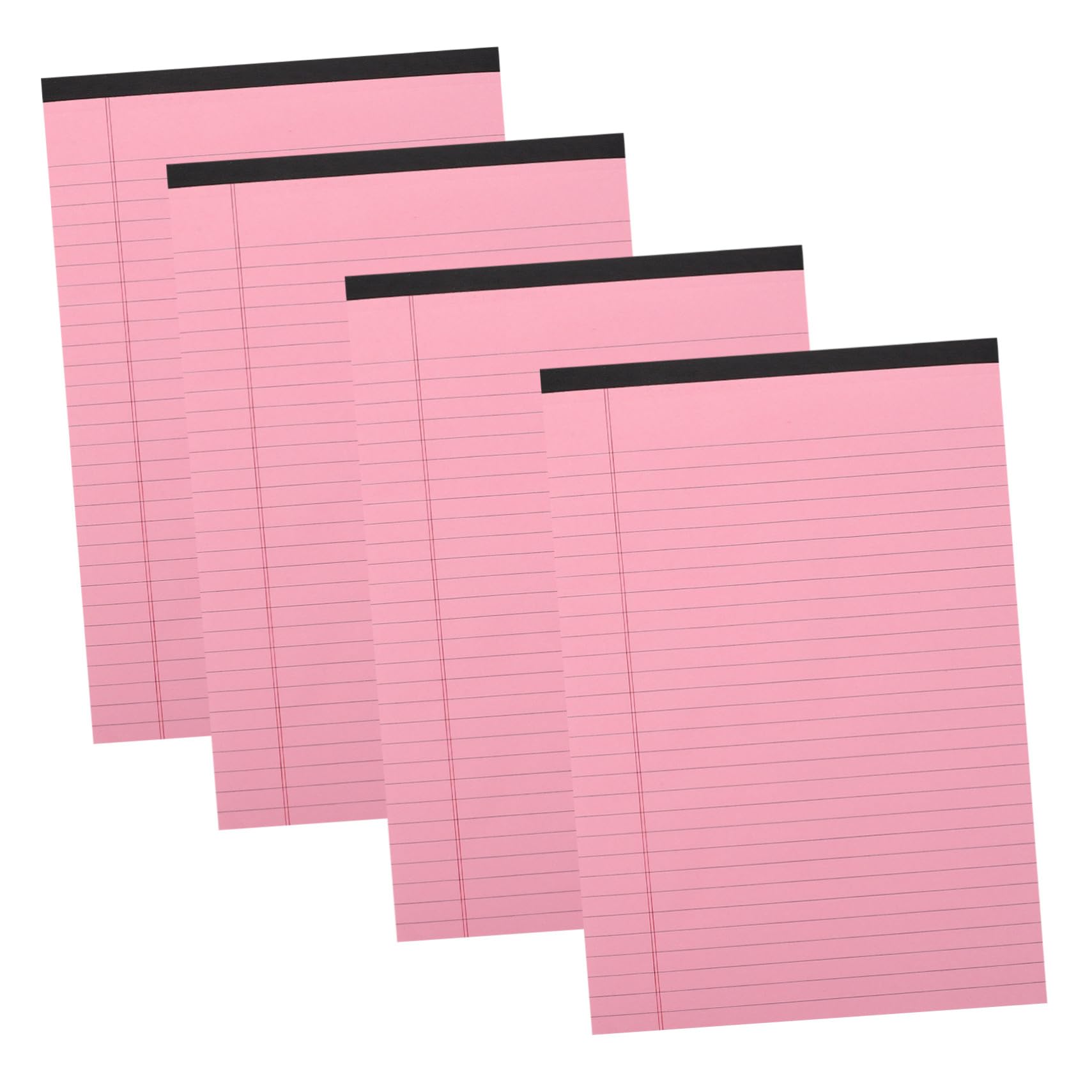 SHINEOFI 4 Stück-Pack Rosa Schreibblöcke mit Linierten Seiten und Horizontaler Gliederung Abreißbare Blätter Effiziente Organisation für Büro und Dokumentation