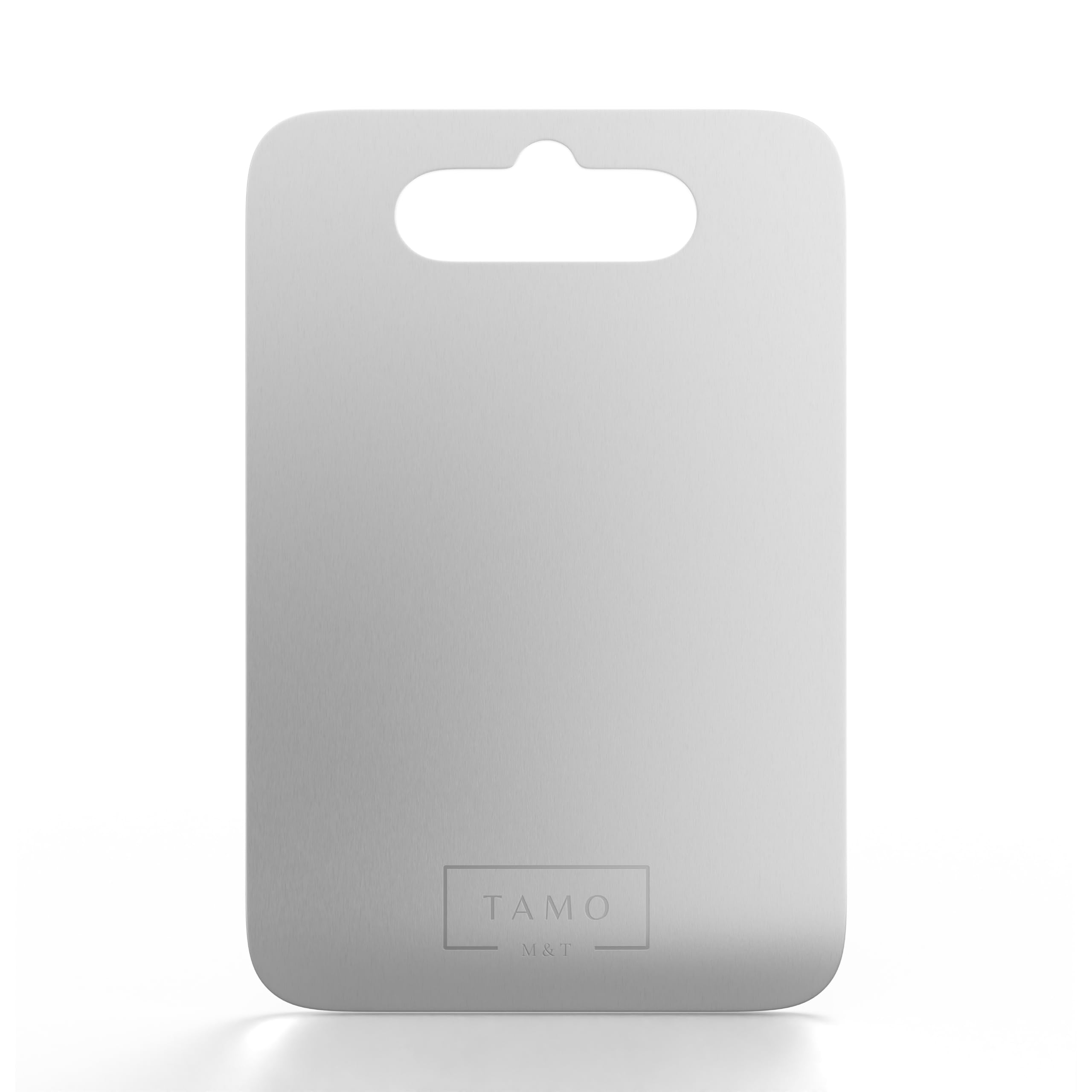 Planche à découper Tamo en titane 100% pur - Hygiénique, antibactérienne et durable - Idéale pour la viande, les fruits, les légumes, la cuisine, le camping et l'extérieur