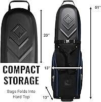 Vista 9 de CaddyDaddy Enforcer Golf Travel Bag Crush Resistant Hard Top Protection, New 18 Month Full Replacement Coverage, Durable Thick Nylon Wheels Lockable