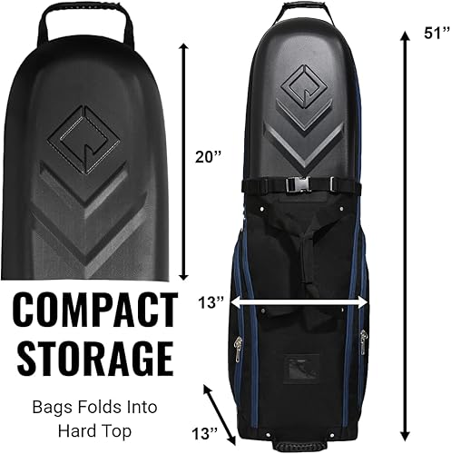 Miniatura 14 de CaddyDaddy Enforcer Golf Travel Bag Crush Resistant Hard Top Protection, 1 Year Full Replacement Coverage, Durable Thick Nylon, Wheels & Lockable XL