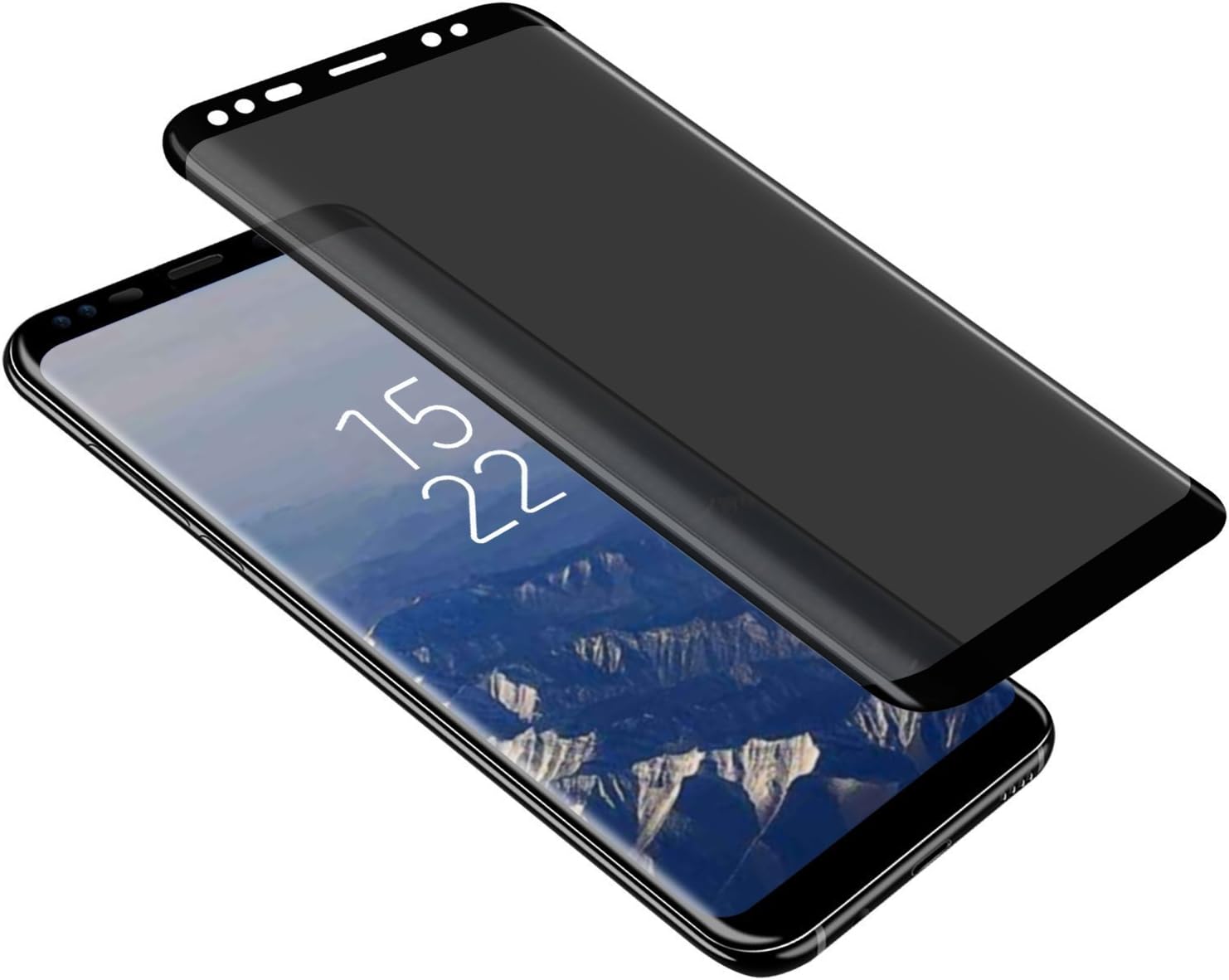 Top Glass Galaxy S8 Plus Privacy Screen Protector, S8 Plus Premium [3D Curved] [Case Friendly] [Anti-Scratch] 9H Hardness Tempered Glass Film Screen Protector for Samsung Galaxy S8 Plus (Black)