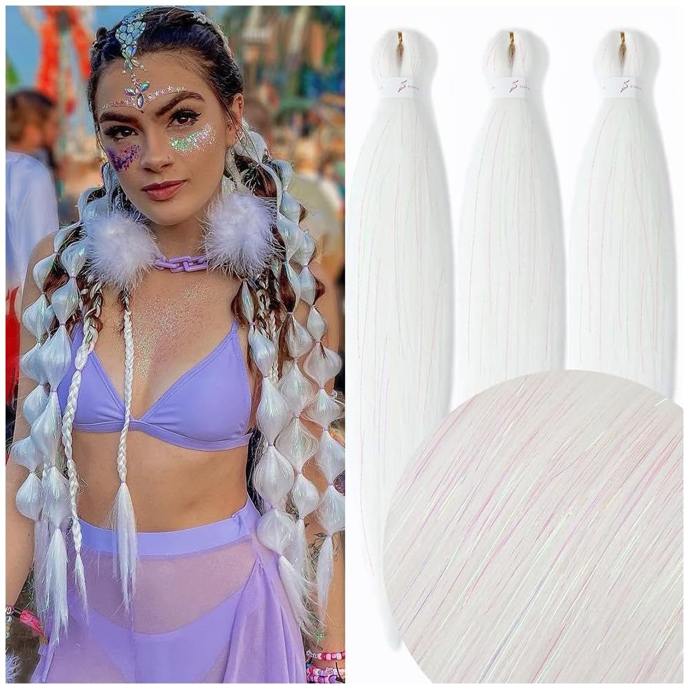 YDDM Capelli Per Treccine Africane Rosa Extension Treccine Texture Yaki Easy Install per Principianti 20 Pollici 3 Pezzi Capelli Leggeri e Naturali per Box Braids, Twist e Crochet — view 90