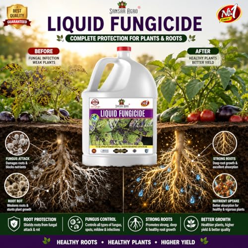 Image of Sansar Agro Liquid Fungus Remover, Essential Organic Fungus Remover for removing all types of Fungus From Plants (500 ml)
