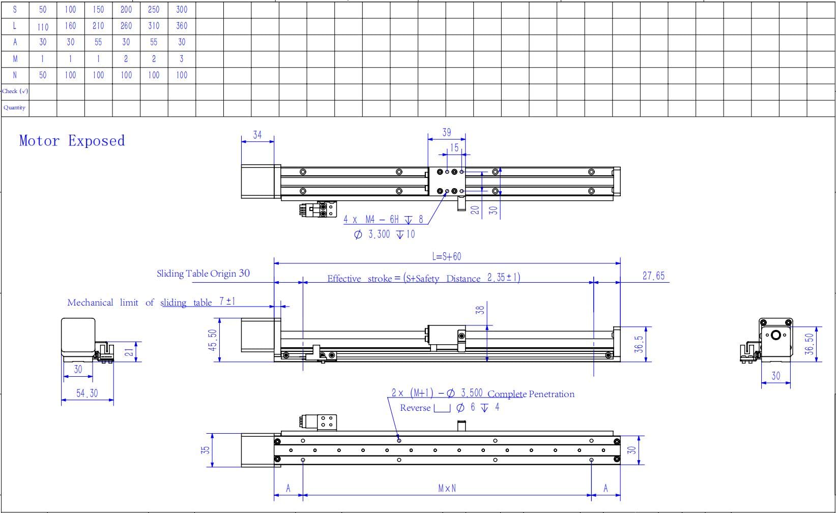 Mecanismo de ejecución de fase lineal Fase lineal Pequeño guía de deslizamiento Guía CNC Tablero de movimiento de tornillo eléctrico Nema 14 motor paso a paso (50mm)
