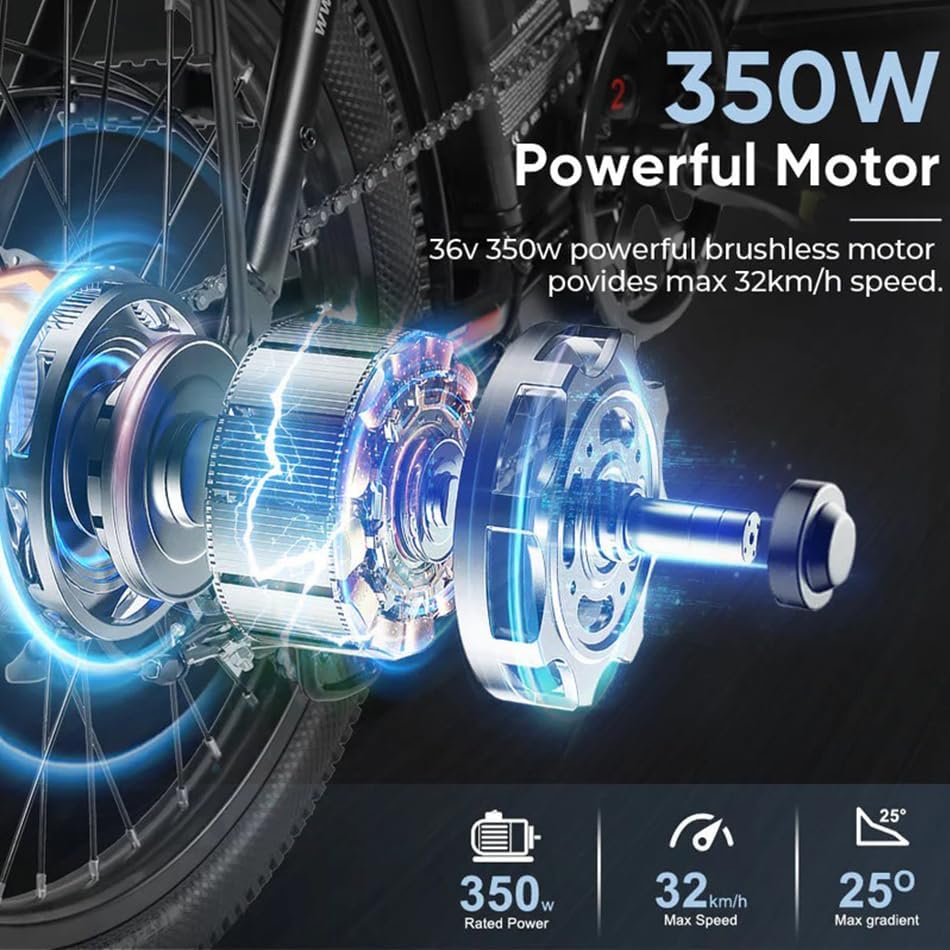 350W Powerful Motor diagram for SAMEBIKE CY20