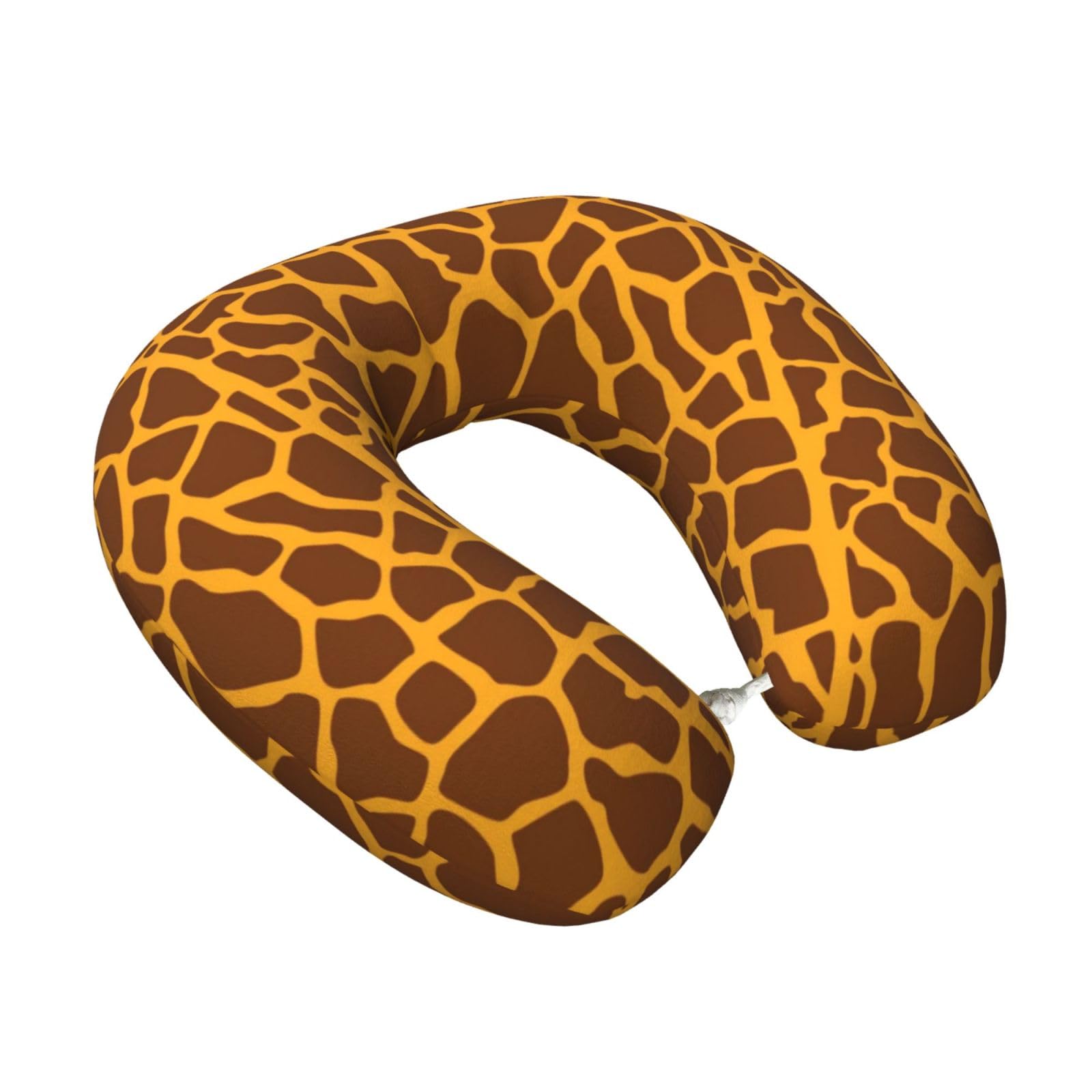 LKYMOH Giraffe Print (2), Travel Neck Pillow U-Shaped Memory Neck Support Soft Comfortable With Washable Cover For Airplane Car Traveling and Office