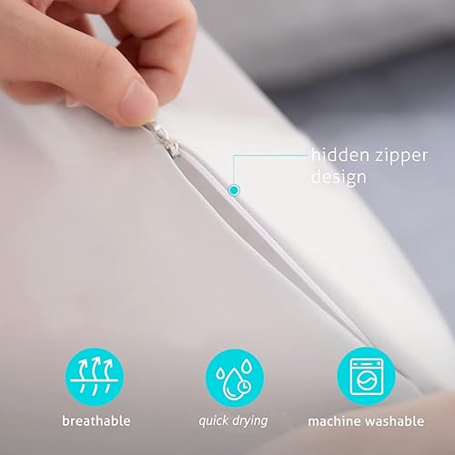 Miniatura 3 de Juego de funda de edredón de satén de seda de alta calidad, cierre de cremallera oculta, 3 piezas, tamaño King (90 x 104 pulgadas), muy suave y