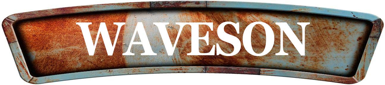 Waveson Rusty Curved 8" Shaped Weathered Rustic Metal Look Magnet for use on Any Steel Surface