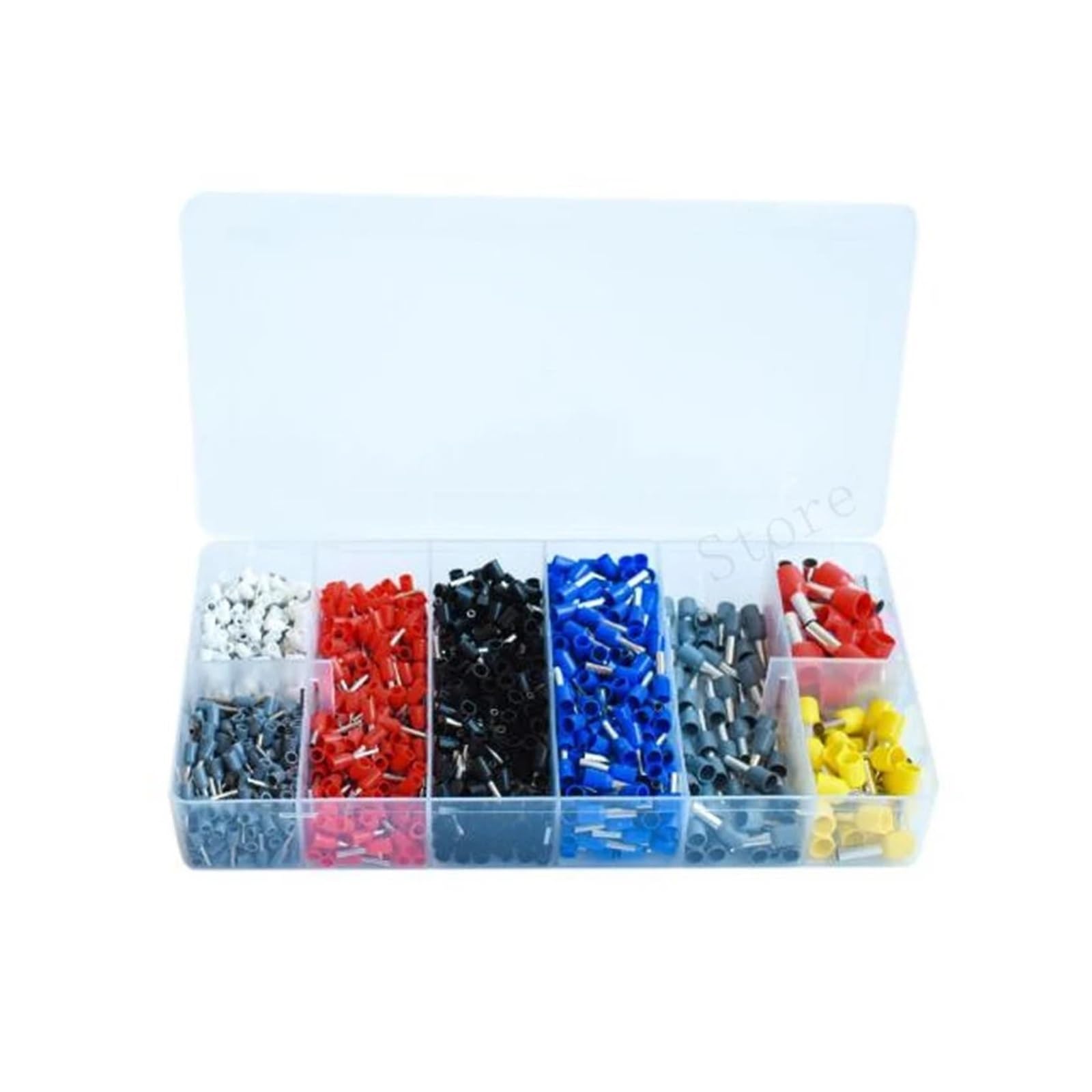 LTRAJUYNH 1200PCS Wire Ferrules, Insulated Crimp Pin Terminal Kit for Electrical Projects, AWG 24-7, 8 Sizes,Ferrule Crimping Kit