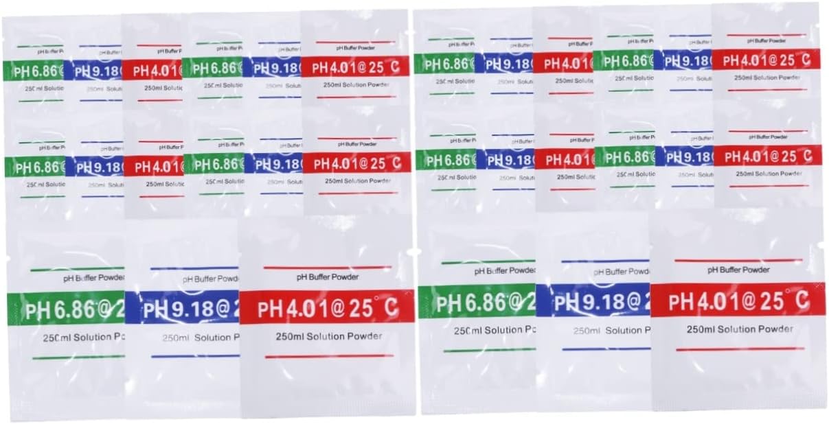ULTECHNOVO 30 Pcs Ph Buffer Powder 6.86 Ph Tester Calibration Powder Packets Ph