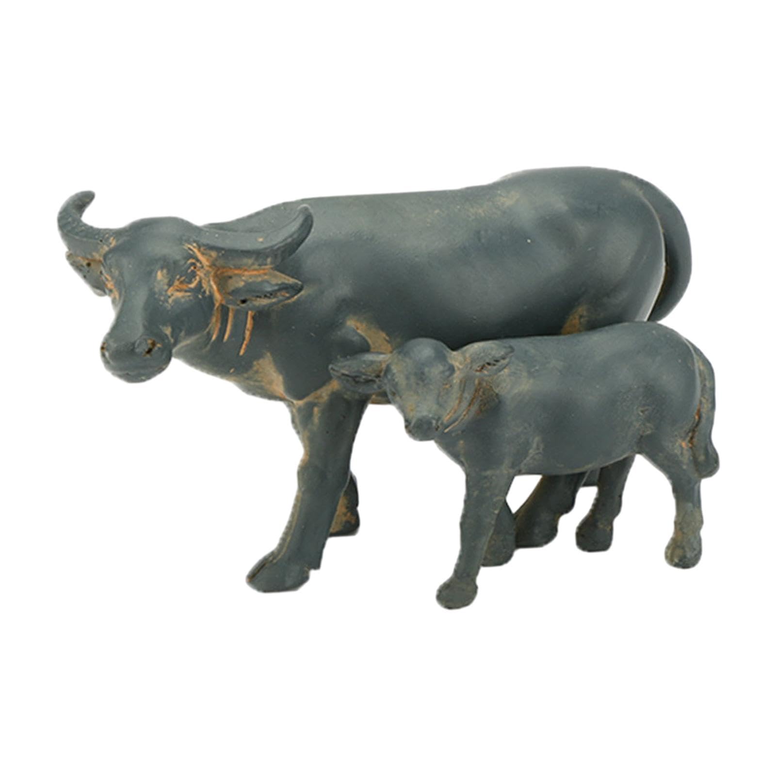 Statue décorative de vache pour jardin féérique et plantes de bureau