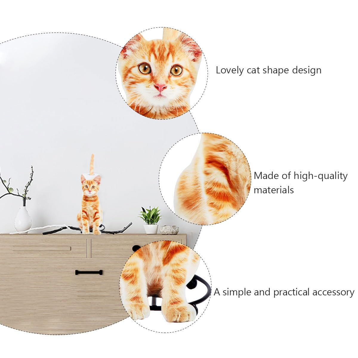 TIDTALEO 1pieza Soporte Rollo Papel Cocina de Hierro con Diseño Creativo de Gato Estante Organizador para Almacenamiento de Papel Baño y Cocina Resistente y Práctico
