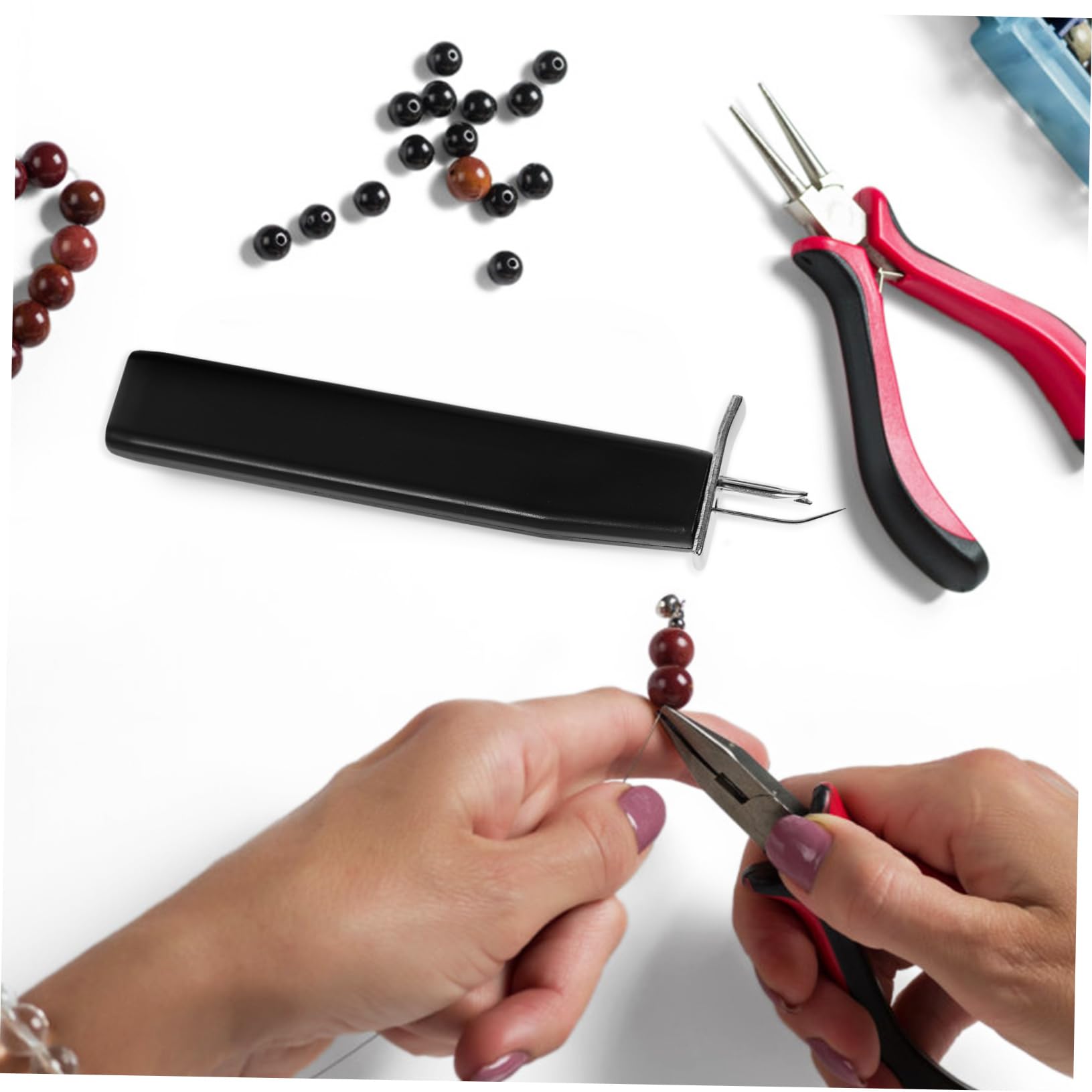 Operitacx 4piezas Herramienta Manual De Anudado De Cuentas Para Joyería Accesorio De Anudado De Cuerda Herramienta De Para Pulseras y Collares