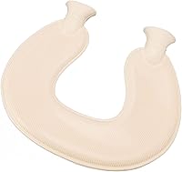 Vista 3 de ZJchao Bolsa de agua caliente, en forma de U, alivio del dolor de cuello y hombros, almohada de terapia de calor con funda de vellón, compresa fría