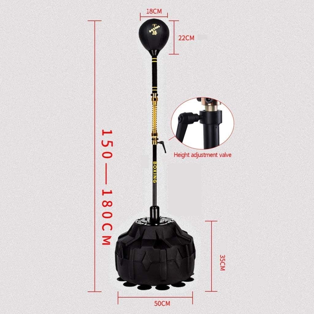 Adjustable Solid PU Boxing Bag with Reflex Bar Speed Punching Ball for Home Outdoors Gym Adults, Punching Bag Stand with Suction Cup Base, Reflex Boxing Bag for Stress Relief & Fitness