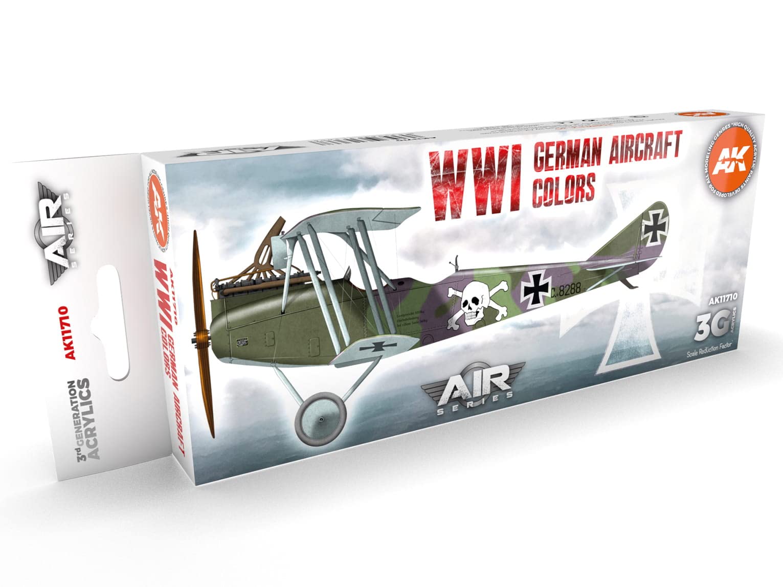 Ak Interactive Rlm 02, Rlm 65, Rlm 70 Acrylics 3Gen Aircraft Set Ak11710 Wwi German Aircraft Colors Set 3G (8X17ml)