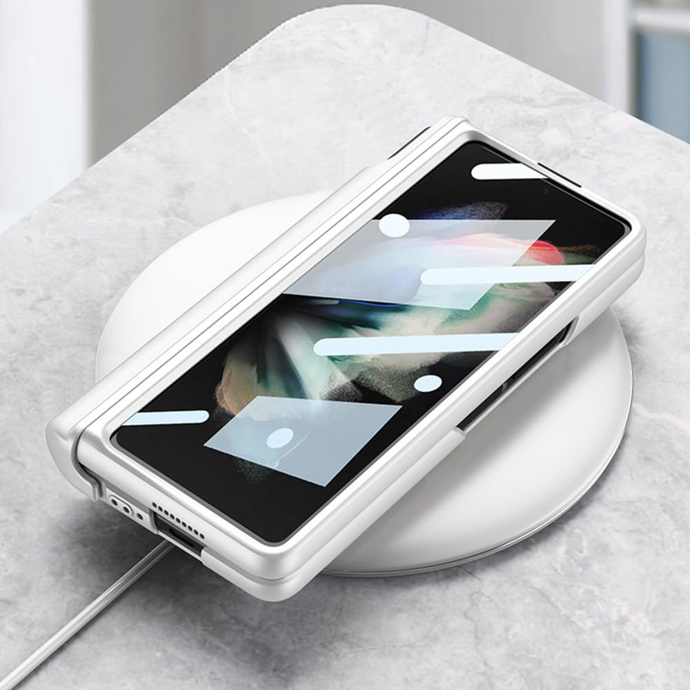Custodia con cerniera magnetica per cinturino da polso per Samsung Galaxy Z Fold 3 Cover con schermo in vetro Slot per penna rigida per Galaxy Z Fold5 4 3 5G Custodia, colore 7, per SM Z Fold 5 5G