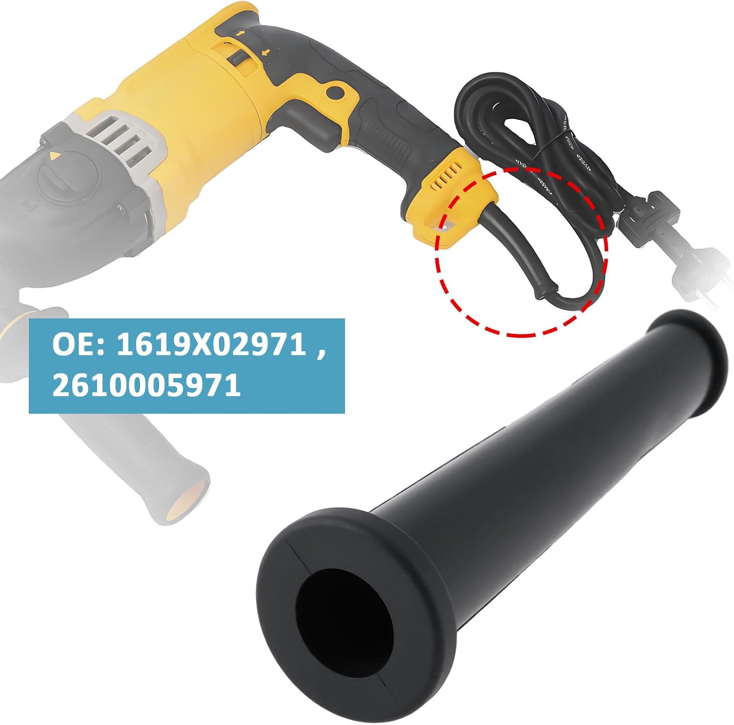 2Pcs Cord Boot Protector Cable 1619X02971 Compatible with Dewalt 330005-01 EC14/2, EC16/3