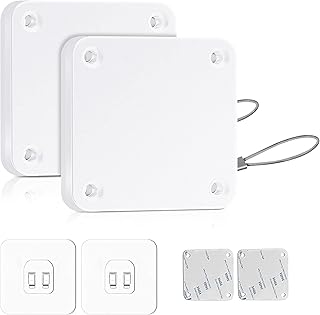 CAM2 Automatische Türschließer 2 Stück, Automatische Türschließer mit Sensoren, Ohne Lochen, Mit Tunnelzug, Türschließer, Die Automatisch Schließen die Meisten Türen (Weiß-800g)