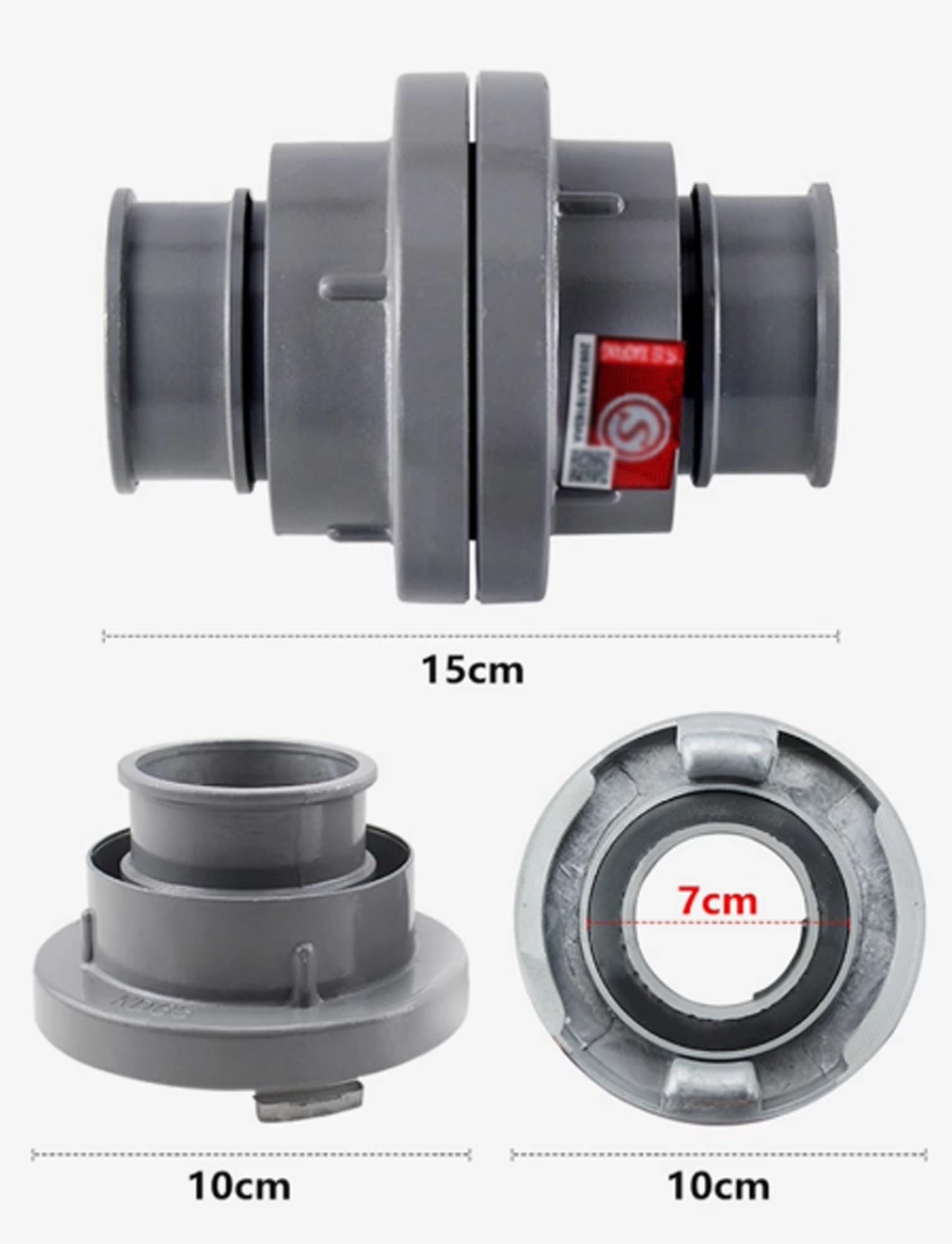 Coloque la manguera plana for estanques de descarga de agua, manguera contra incendios for retrolavado de piscinas de 2-2,5 pulgadas, 20-25 m for descarga e riego (66 pies, 2 pulgadas)(66ft,2in)