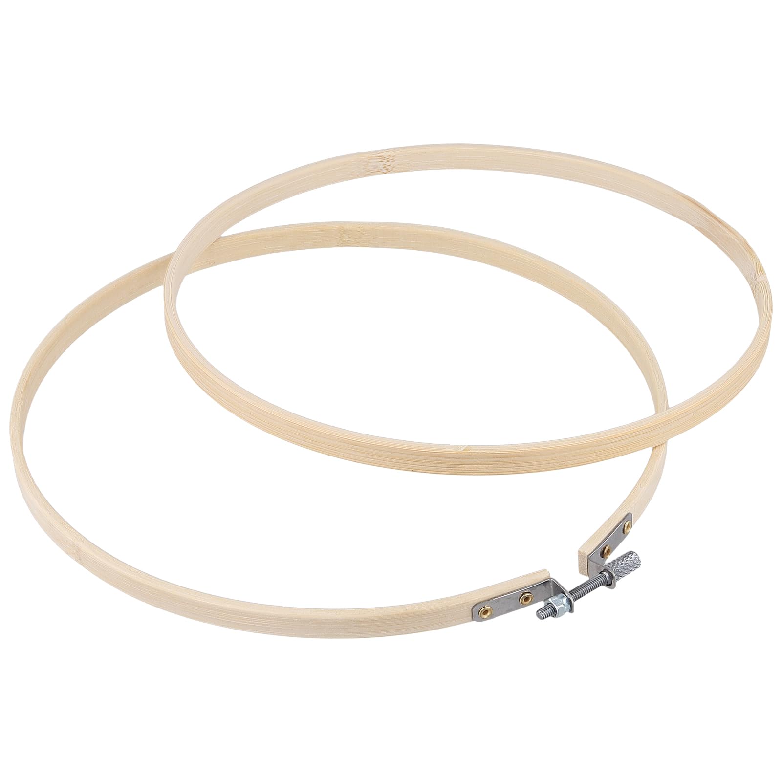 KEILEOHO 24 Stück Stickrahmen 15cm, Holz Bambus Kreis, 6 Zoll Kreuzstich Rahmen Rund für DIY