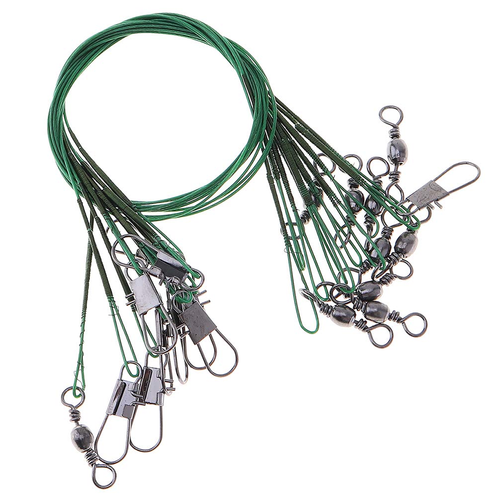 40 Piezas de Cables de Pesca Líderes, 30 Libras de Prueba de Acero Inoxidable Resistente, Línea de Pesca