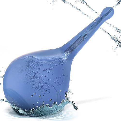 Onegreen Enemas para limpieza de colon para hombres, ducha de enema anti retroflujo, bombilla de enema Amal Douche con 5 boquillas, botellas