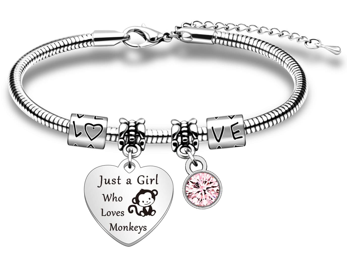 Sponsored Ad – Funny Monkey Bracelet Gifts Lover Gift Just A Girl Who Loves Monkeys Monkeys Lover Gift For Girls