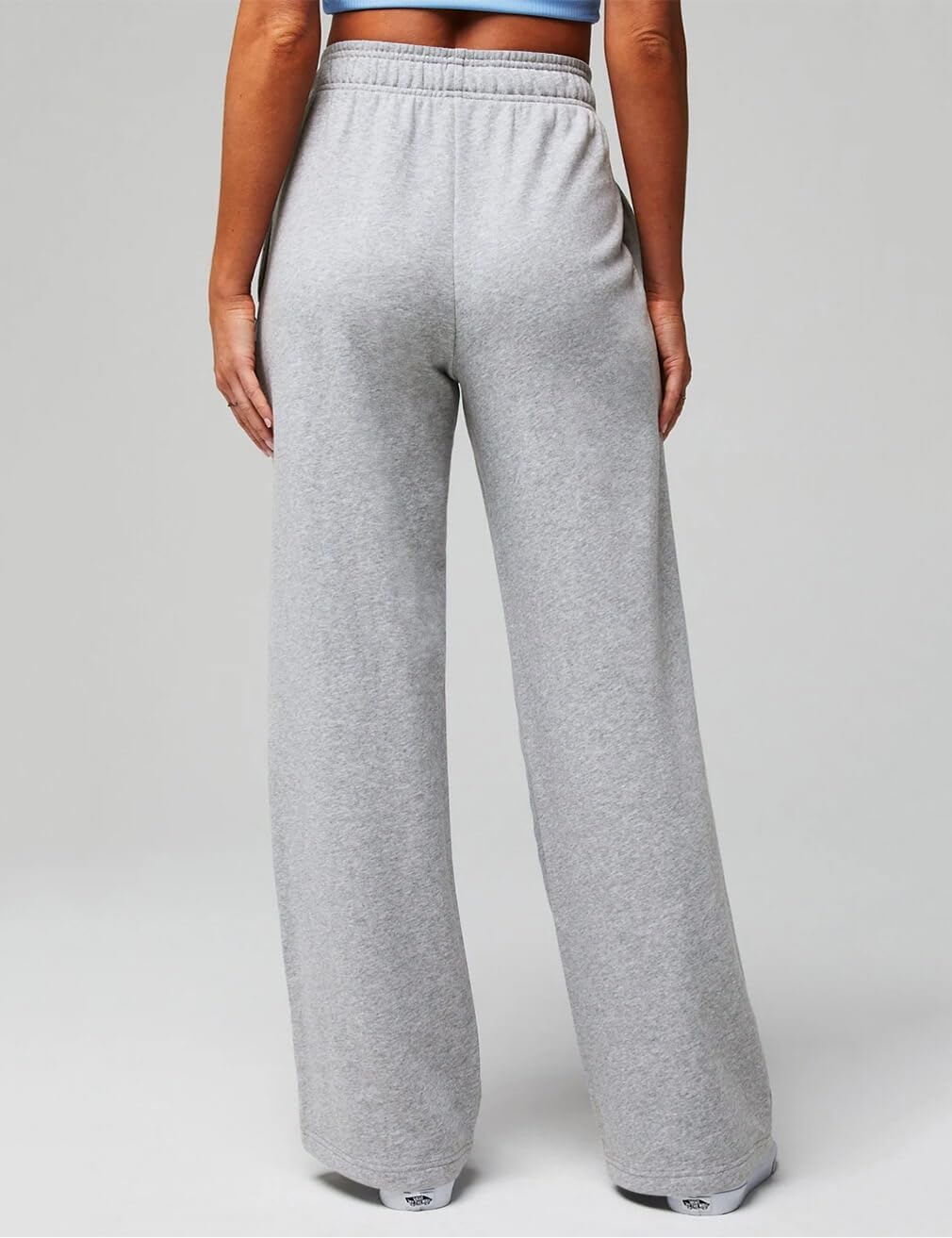 HeSaYep Women's Wide Leg Sweatpants Elastic High Waist Loose Sweat Pants Straight Leg Drawstring Trousers with Pockets - Image 3